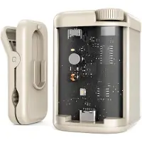 Slyrun Gürtel Ventilator 16000 RPM, Clip Ventilator tragbar mit 0-100 Stufen, RGB LED Display USB-C wiederaufladbar für Outdoor & Arbeit