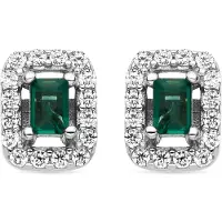 Luxenter -Ohrringe aus 925er Sterlingsilber mit Aquamarin-Zirkonia und Rhodiumbeschichtung – Sesh