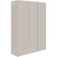Selsey Bemmi – Kleiderschrank mit 3 Türen, Kleiderstange und 2 Schubladen, Kaschmirgrau, 150 cm