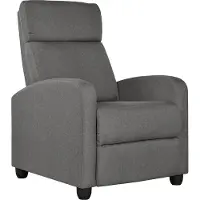 Yaheetech Fernsehsessel Relaxsessel mit Liege-Funktion, TV Sessel Ruhesessel Polstersessel Liegesessel verstellbar Einzelliegesessel für Wohnzimmer/Schlafzimmer/Lounge/Heimkino, Leinenstoff Grau