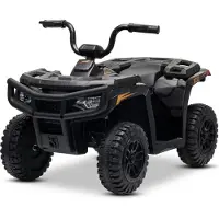 Beneo Lizensiertes elektrisches Ride-on Quad Arctic Cat 12V mit Hinterradantrieb, schwarz, LED-Beleuchtung, Lithium-Akku, 2 x 25W Motoren