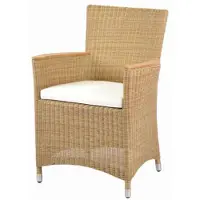 Kai Wiechmann Geflechtsessel Turin Cream aus hochwertigem Polyrattan wetterfester und moderner Rattansessel Gartensessel inkl. Sitzkissen