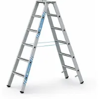 Zarges gebördelte Stehleiter, eloxiert Saferstep B 2x6 Stufen