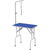 Slyrun Blauer Metall-Pflegetisch für Haustiere: Professionelles Frisieren, Bürsten und Waschen - Stabil und Langlebig