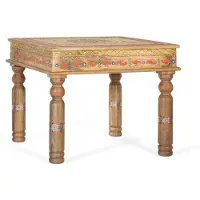 GINER Y COLOMER Soho-Couchtisch aus Mangoholz, 47 cm x 58 cm x 58 cm