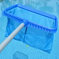 DPZO Pool-Skimmer-Netzrechen, tiefes Nylonnetz mit Aluminiumrahmen, ultrafeine Netzmaschen zum Reinigen von Blättern, Schmutz und zum Abschöpfen von Schwimmbecken