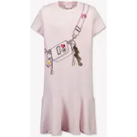Marc Jacobs für Mädchen. W60711 Rosa bedrucktes Kleid (12Y= 150cm), Lässig, Baumwolle, Kurzarm, Kinderbekleidung