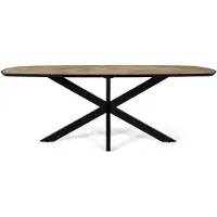 GINER Y COLOMER Kivu-Esstisch aus Mangoholz, 78 cm x 220 cm x 100 cm