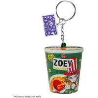 Cinereplicas Kpop Demon Hunters Zoey Hamburger Noodles Squishy Keychain