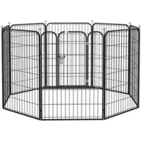 PawHut Welpenfreigehege Freigehege Welpenzaun Laufgitter Laufstall 80 x 60 cm