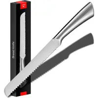 HGMD Profi-Brotmesser - 20 cm Klinge - Gezahnt - Spülmaschinenfest - Für Links- und Rechtshänder geeignet