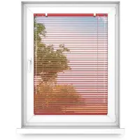 Fart Produkt time4blinds - Jalousien Fenster Innen ohne Bohren, Alu Jalousie Aluminium Rollos, Rot, Links, 1400x1900