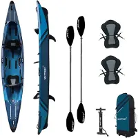 Wattsup TORPEDO 2 Personen Kajak SET aufblasbar DropStich Kanu Boot Kayak Paddel