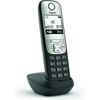 Gigaset A690HX, Analoges/DECT-Telefon, Kabelloses Mobilteil, Freisprecheinrichtung, 150 Eintragungen, Anrufer-Identifikation, Schwarz, Silber
