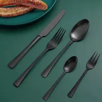 Famanu Besteckset 30-teilig für 6 Personen - Matt Schwarz