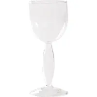 Zafferano Dorici 4er-Set Weißweingläser aus mundgeblasenem Borosilikatglas mit hohlem Stiel und elegantem, modernem, transparentem Design