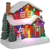 Hit Weihnachtshäuschen LED 18 cm 3xAA