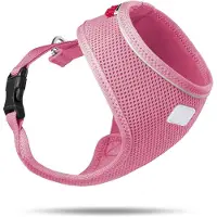 Markenlos Basic Air-Mesh Hundegeschirr, leicht und atmungsaktiv, rosa, Größe M