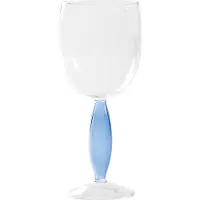 Zafferano 4er-Set Rotweingläser der Serie Doric aus mundgeblasenem Borosilikatglas mit hohlem Stiel in elegantem Transparent und Blau