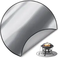 Famanu Feuerkorbmatte 38 Zoll rund - Hitzeschutz für Grill und Terrasse