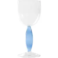 Zafferano Dorici 4er-Set Weißweingläser aus mundgeblasenem Borosilikatglas mit bläulichen Details - Raffiniertes und elegantes Design für moderne Tische