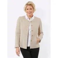 Witt Weiden Bouclé-Blazer in ecru-grau-gemustert | Gr.: 50