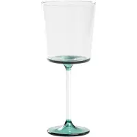 Zafferano Discobolo Rotweinglas aus mundgeblasenem Borosilikatglas, 4-teiliges Set, Fassungsvermögen 46,5 cl, Design mit elegantem, seegrünem Boden