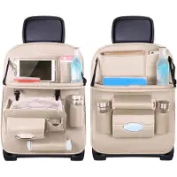 Markenlos Autositze-Organizer mit Tablet-Halter und 9 Fächern - Schwarz