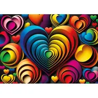 Yazz Puzzle Colorful Heart - 1000 Teile buntes Spielzeug