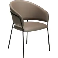 ANGEL CERDA SL Angel Cerdá Kuntsleder-Stuhl Taupe dunkel 4088