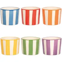 Zafferano Lido Set aus 2 Keramik-Trinkgläsern, handgefertigt in Civita Castellana, vielseitiges Design für Getränke und Desserts, elegante Farbauswahl