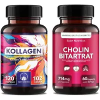 Saint Nutrition Kollagen & Hyaluron Kapseln + Cholin Bitartrat 102 g