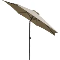 Linder Exclusiv GmbH Linder Exclusiv Knick Sonnenschirm, Gartenschirm Ø 300 cm,mit Kurbelmechanismus,Taupe