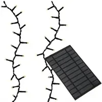 MARELIDA LED Solar Lichterkette Compact Twinkle - 1000 bernstein LED - 8 Funktionen - L: 22,5m - USB