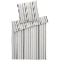 Elegante Web-Seersucker Bettwäsche Julia 140x200 cm + 70x90 cm multi-natur