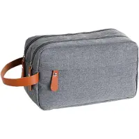 Famanu Kulturtasche Herren, doppelte Reisetasche, wasserabweisend, Badezimmerorganizer für Pflegeprodukte