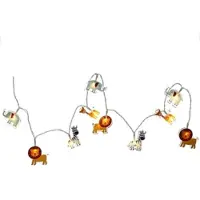 MARELIDA LED Lichterkette ZOO - 10 leuchtende Tiere - Batteriebetrieb - Timer L: 0,9m - für Innen