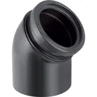 Geberit Pe Anschlussbogen 367945161 DN 100/90, 45Grad, PE-HD, mit Anschlusssteckmuffe