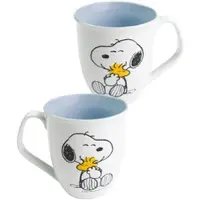 Peanuts The Peanuts Kaffeetasse Becher Kaffeebecher Keramik 280 ml in blau/weiß | Gr.: onesize