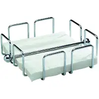 Aps Serviettenhalter Wire 11763, Metall, silber, für ca. 50 Servietten, 19x19x6,5cm