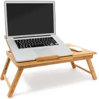 Famanu Laptop-Tisch verstellbar – klappbar – 72,5x35 cm – natürliches Design