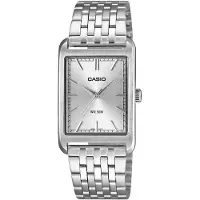 Casio MTP-B215D-7AVER Quarzuhr in Unisexgröße Edelstahl/Silberfarben