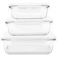 Famanu Vorratsdosen Set 3-teilig – 400 ml, 650 ml und 1 l – 100% luftdicht und ofenfest
