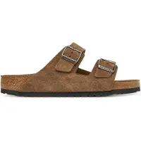 Birkenstock - Wildleder-Sandalen &ndash; Unisex &ndash; Arizona LEVE Regular - Arizona LEVE Regular Dark Tea für Damen aus Leder - Größe 44 - Braun