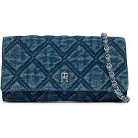 Tommy Hilfiger Handtasche Th Feminine Wallet Chain Denim AW0AW18903 Blau