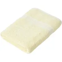 Homescapes DUSCHTUCH Essential pastellgelb 70/130 cm