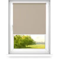 Time4blinds - Verdunklungsrollo ohne Bohren - Sandbraun - Rechts, 1300x1000mm