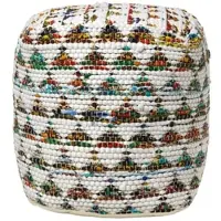 Homescapes SITZWÜRFEL creme-bunt gemustert, 40/40/40 cm