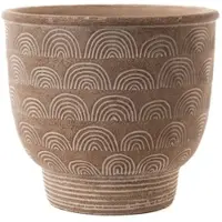 Amadeus Vase Rabat 21 cm - Braun Rund Pierre 23.5x23.5 cm