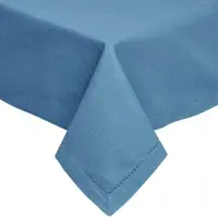 Homescapes TISCHDECKE blau 137/137 cm, 100% Baumwolle